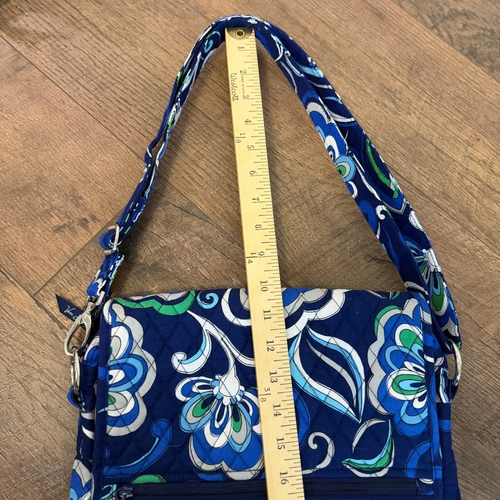 Vera Bradley Turnlock‎ Crossbody Bag Blue Rhapsody Quilted